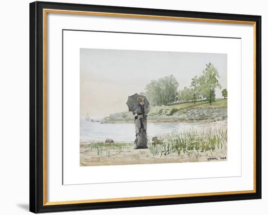 Young Woman-Winslow Homer-Framed Premium Giclee Print