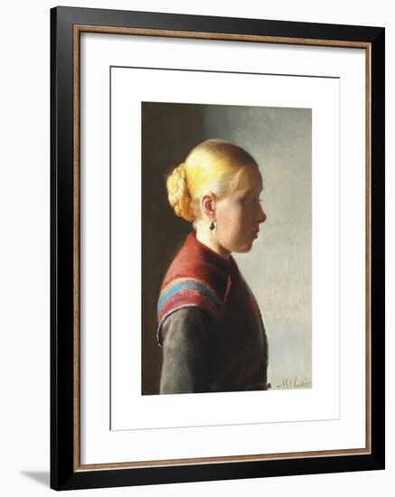 Young Woman-Michael Ancher-Framed Premium Giclee Print