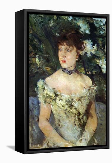 Young Woman-Berthe Morisot-Framed Stretched Canvas