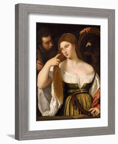 Young Woman-Titian (Tiziano Vecelli)-Framed Giclee Print