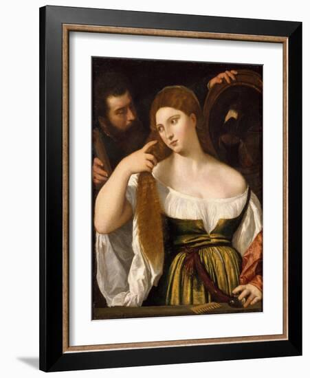 Young Woman-Titian (Tiziano Vecelli)-Framed Giclee Print