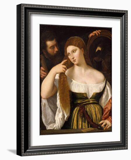 Young Woman-Titian (Tiziano Vecelli)-Framed Giclee Print