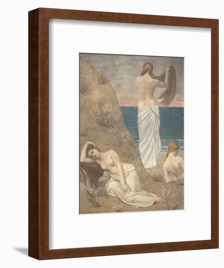 Young Women at the Sea Shore-Pierre Puvis de Chavannes-Framed Art Print