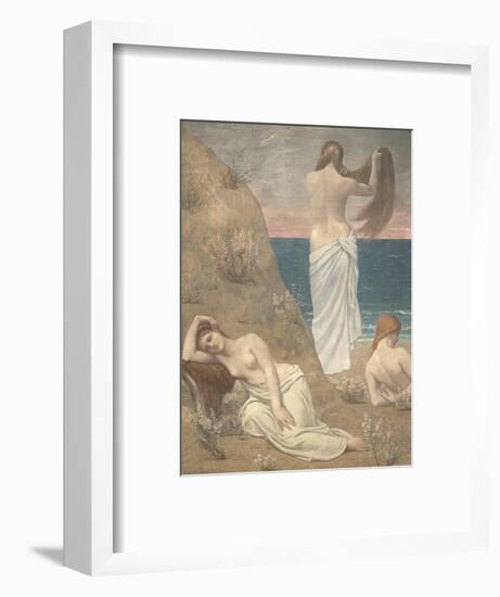 Young Women at the Sea Shore-Pierre Puvis de Chavannes-Framed Art Print