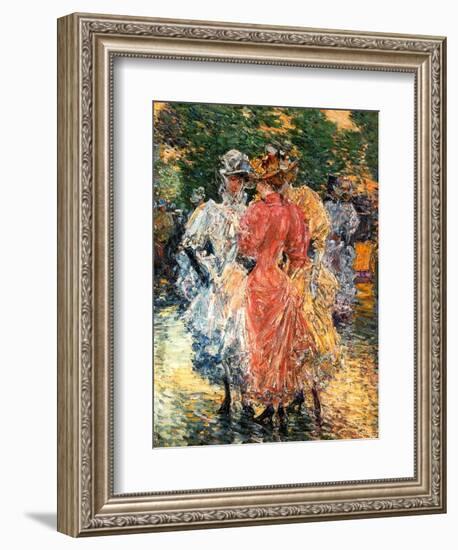 Young Women Chatting, C.1892-Childe Hassam-Framed Giclee Print