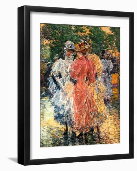 Young Women Chatting, C.1892-Childe Hassam-Framed Giclee Print