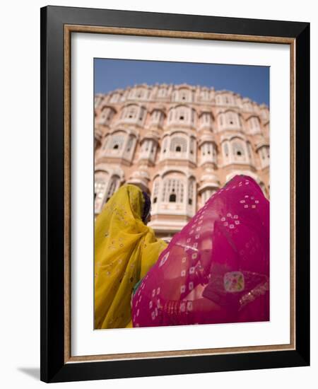 Young Women in Traditional Dress, Palace of the Winds, Jaipur, Rajasthan, India-Doug Pearson-Framed Photographic Print