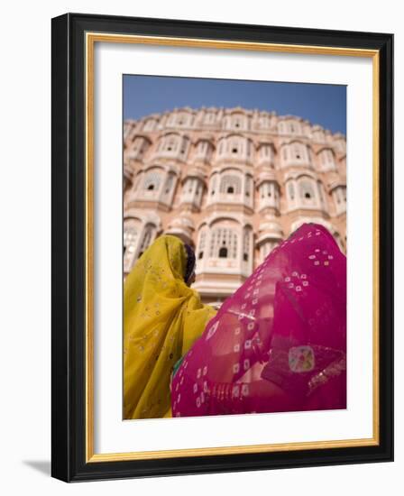 Young Women in Traditional Dress, Palace of the Winds, Jaipur, Rajasthan, India-Doug Pearson-Framed Photographic Print