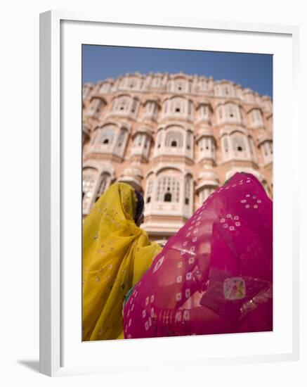 Young Women in Traditional Dress, Palace of the Winds, Jaipur, Rajasthan, India-Doug Pearson-Framed Photographic Print