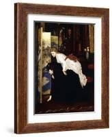 Young Women Looking at Japanese Objects, C.1869-1870-James Tissot-Framed Giclee Print