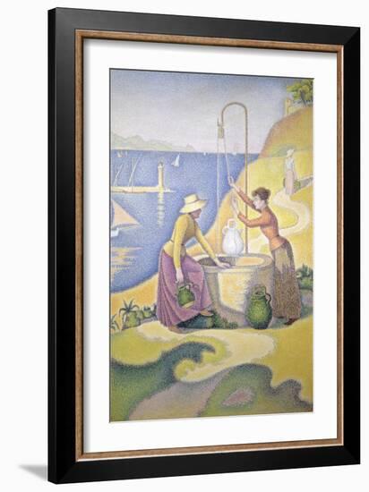 Young Women of Provence at the Well, 1892-Paul Signac-Framed Giclee Print