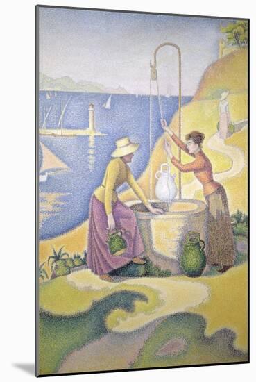 Young Women of Provence at the Well, 1892-Paul Signac-Mounted Giclee Print