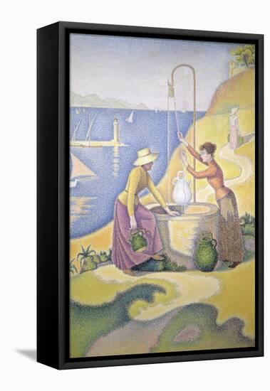 Young Women of Provence at the Well, 1892-Paul Signac-Framed Premier Image Canvas