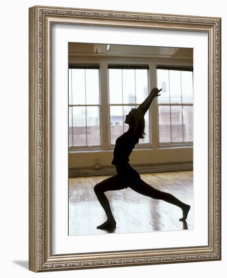 Young Women Stretching During Exercise Session, New York, New York, USA-Chris Trotman-Framed Photographic Print