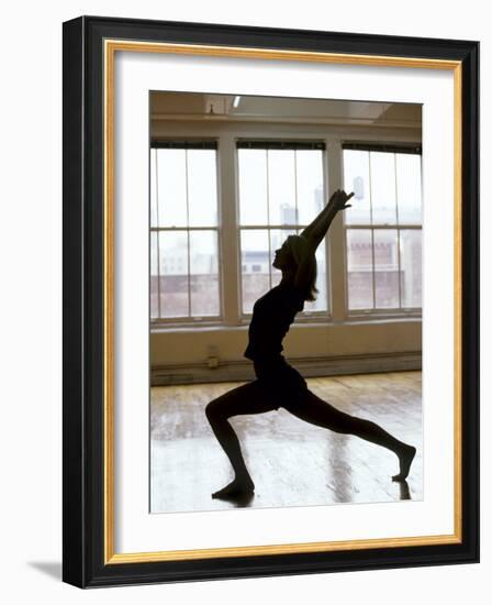 Young Women Stretching During Exercise Session, New York, New York, USA-Chris Trotman-Framed Photographic Print