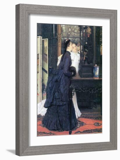 Young Women with Japanese Goods-James Tissot-Framed Art Print