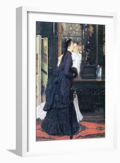 Young Women with Japanese Goods-James Tissot-Framed Art Print