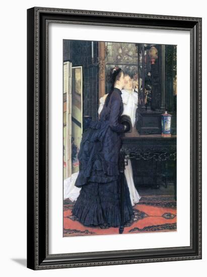 Young Women with Japanese Goods-James Tissot-Framed Art Print