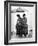 Young Yap Island ladies sporting traditional Grass Skirts, Sharing umbrella in the Caroline Islands-Eliot Elisofon-Framed Photographic Print