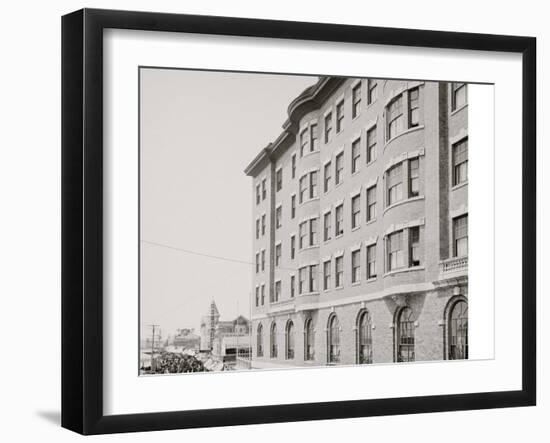 Youngs Hotel and Boardwalk, Atlantic City, N.J.-null-Framed Photo