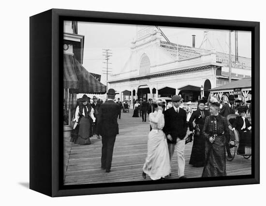 Youngs Pier Boardwalk, Atlantic City, N.J.-null-Framed Stretched Canvas