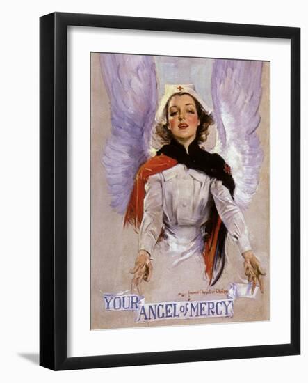 Your Angel of Mercy, c.1917-Howard Chandler Christy-Framed Giclee Print