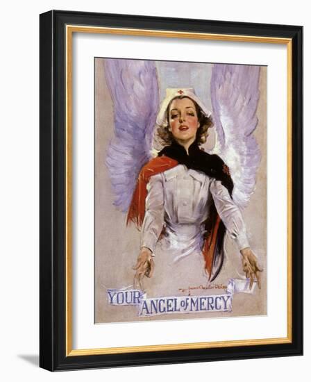 Your Angel of Mercy, c.1917-Howard Chandler Christy-Framed Giclee Print