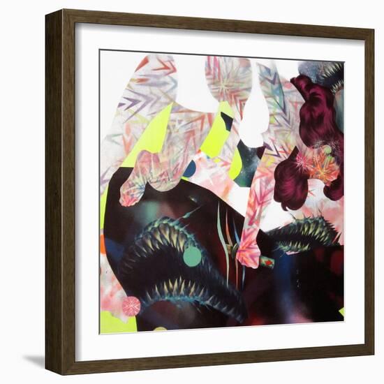 Your Battle With Nature-Shark Toof-Framed Art Print