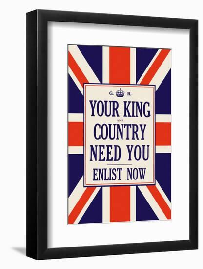 Your King and Country Need You-Vintage Reproduction-Framed Giclee Print