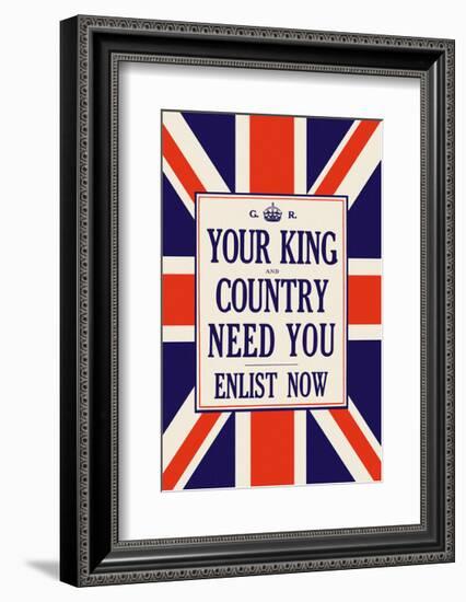 Your King and Country Need You-Vintage Reproduction-Framed Giclee Print