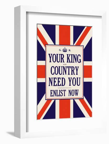 Your King and Country Need You-Vintage Reproduction-Framed Giclee Print