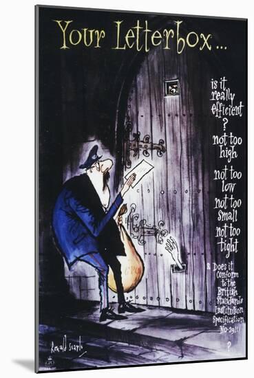 Your Letterbox-Ronald Searle-Mounted Art Print