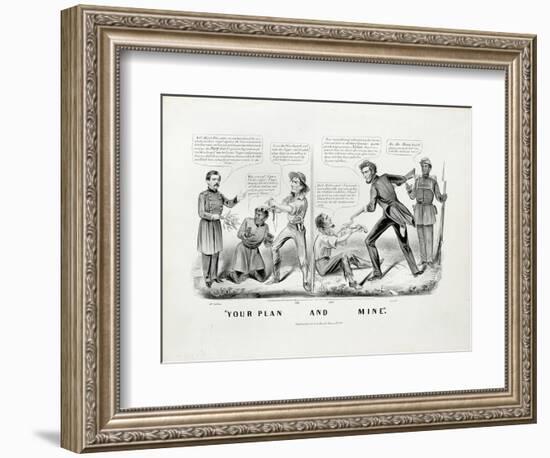 Your Plan, and Mine, 1864-Currier & Ives-Framed Giclee Print