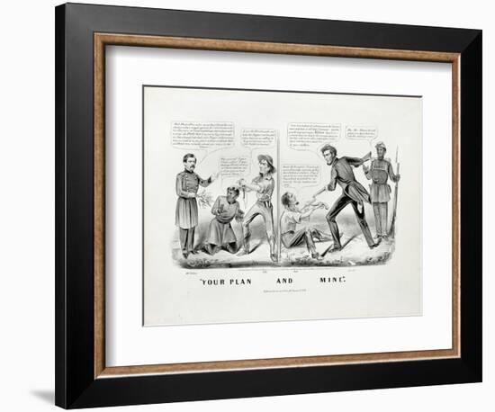 Your Plan, and Mine, 1864-Currier & Ives-Framed Giclee Print