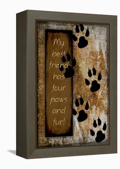 Your True Friend Has Four Paws-LightBoxJournal-Framed Premier Image Canvas