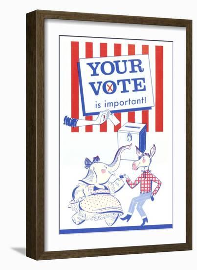 Your Vote Is Important Election Poster-null-Framed Giclee Print