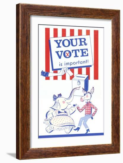 Your Vote Is Important Election Poster-null-Framed Giclee Print