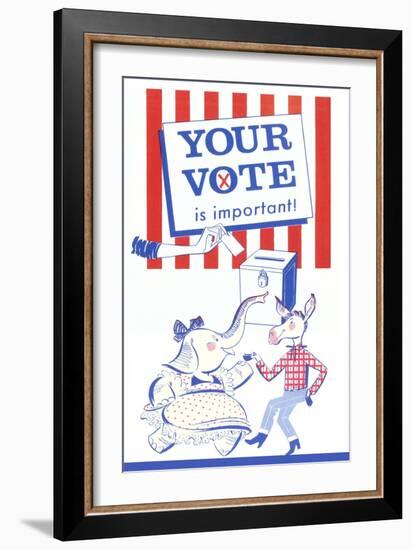 Your Vote Is Important Election Poster-null-Framed Giclee Print