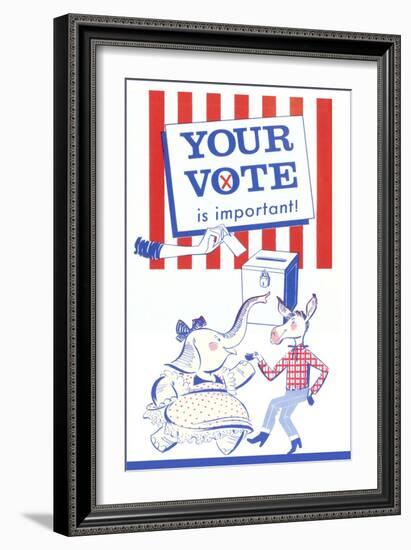 Your Vote Is Important Election Poster-null-Framed Giclee Print