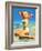 Yours for the Basking Bikini Pin-Up 1940s-Art Frahm-Framed Art Print