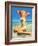 Yours for the Basking Bikini Pin-Up 1940s-Art Frahm-Framed Art Print