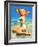 Yours for the Basking Bikini Pin-Up 1940s-Art Frahm-Framed Art Print