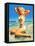 Yours for the Basking Bikini Pin-Up 1940s-Art Frahm-Framed Stretched Canvas