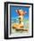 Yours for the Basking Bikini Pin-Up 1940s-Art Frahm-Framed Art Print