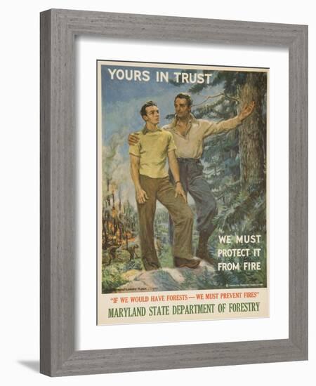 Yours in Trust Poster-James Montgomery Flagg-Framed Giclee Print