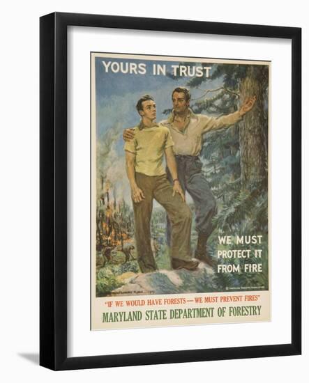 Yours in Trust Poster-James Montgomery Flagg-Framed Giclee Print