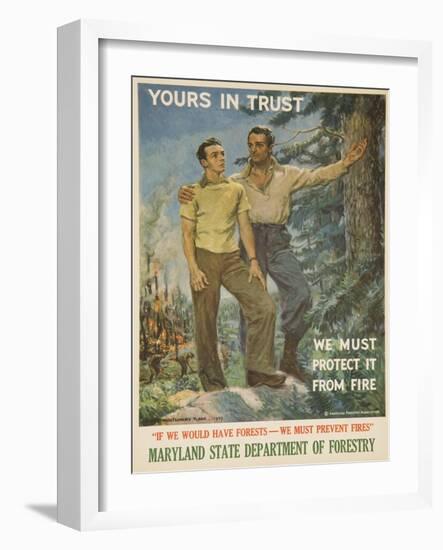 Yours in Trust Poster-James Montgomery Flagg-Framed Giclee Print