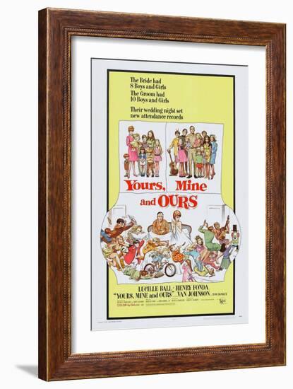 Yours, Mine and Ours, Henry Fonda, Lucille Ball, 1968-null-Framed Art Print