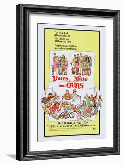 Yours, Mine and Ours, Henry Fonda, Lucille Ball, 1968-null-Framed Art Print