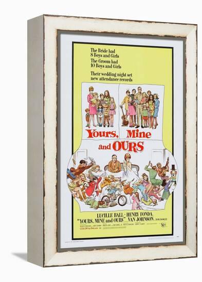 Yours, Mine and Ours, Henry Fonda, Lucille Ball, 1968-null-Framed Stretched Canvas